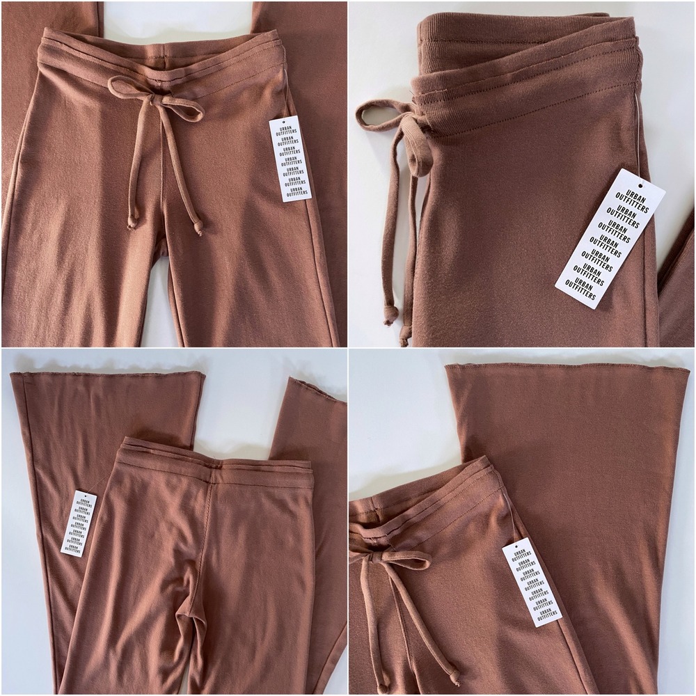 Urban Outfitters Low Rise Flare Wide Leg Lounge Yoga Active Pant L Sleek Fitted - Picture 4 of 13
